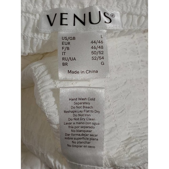 ROMANTIC VENUS Smocked puff sleeve Ivory Blouse Cream Top - Picture 6 of 6